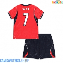Camisa de time de futebol Inglaterra Bukayo Saka #7 Replicas 2º Equipamento Infantil Mundo 2026 Manga Curta (+ Calças curtas)